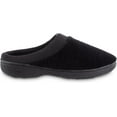 thumbnail image 3 of Isotoner Women's Terry and Satin Slip on Cushioned Slipper with Memory Foam for Indoor/Outdoor Comfort Flat Sandals BLK-7/8, 3 of 3