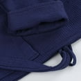 thumbnail image 6 of BNM Waffle Weave Cotton Unisex Adult Bath Robe, Navy Blue, Small, 6 of 9