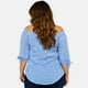 thumbnail image 2 of Blusa campesina talla extra, modelo 1608 (Azul floreado) azul 40 Roman Fashion Blusa extra 1608, 2 of 5