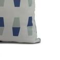 thumbnail image 2 of Simply Daisy, 16 x 16inch, Bowling Pins, Geometric Print Pillow, Blue, 2 of 2