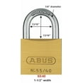 thumbnail image 3 of ABUS 55/40 KA 5404 Brass Body Padlock, Keyed Alike 5404, 3 of 6
