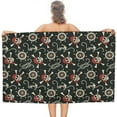 thumbnail image 6 of Microfiber Bath Towel, Fast Dry Oversized Large Beach Towels Blanket for Travel Pool Swimming Bath Camping Women Men, for Nautical Anchor Pirate Skulls Crossbones Towels, 31''x51'', 6 of 13
