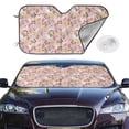 thumbnail image 3 of Lsque Bunny And Flower Car Windshield Sun Shade | Accordion Folding Style Auto Shade for Car Truck SUV Van | Blocks UV Rays Sun Visor Protector | Medium, 3 of 7
