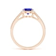 thumbnail image 2 of Angara Natural 0.9 Ct. Tanzanite with Diamond Halo Ring in 14K Rose Gold for Women (Ring Size: 12), 2 of 9
