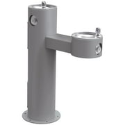 Elkay Lk4420 Outdoor Floor Mounted Bi-Level Drinking Station - Grey