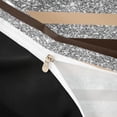 thumbnail image 3 of Homewish Contemporary Striped Twin Duvet Cover, Brown Silver Twin Bedding, Black Reversible, 2 Pieces 1 Duvet Cover and 1 Pillowcase, 3 of 5