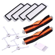 Neutop Replacement Parts for Roborock S6 MaxV, S6, S6 Pure, S5, S5 Max, E4, E35 , E2, Xiaomi, Mijia, Xiaowa, Robot Vacuum Accessories with 2 Roller Brush 4 Filters 4 Side Brushes 1 Cleaning Tool.