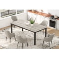 thumbnail image 4 of Industrial Dining Table for 6-8 – Large Rectangular Wooden Kitchen Table with Sturdy Metal Legs, Rounded Corners – Multi-Purpose Computer Desk – Rustic Grey, 1.8m x 0.9m, 4 of 7