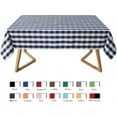 thumbnail image 2 of Checkered Rectangle Tablecloth Water Resistance Wrinkle Free Spillproof Heavy Weight Gingham Plaid Table Cloth for Buffet Banquet Parties Event Holiday Dinner, 60 x 84 Inch Navy and White, 2 of 5