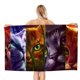 thumbnail image 1 of Gatos Guerreros Toalla de playa de secado rápido con diseño temático, regalo para mujeres y niñas, ideal para cumpleaños, fans, amantes de la música, uso en la playa o al aire libre, 78 × 150 cm, 1 of 6