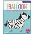 thumbnail image 2 of Unique Industries 8" Paper Foil Zebra Walking Balloon, 2 of 3