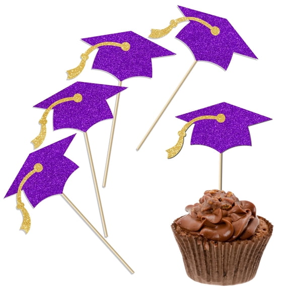 Decoración para magdalenas, clase de graduación de Gybeizhu, 2026, oro morado