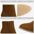 thumbnail image 2 of Dream Pairs Women's Fashion Chunky Block Heel Ankle Boots Party Work Ankle Boots ANITA TAN/SUEDE Size 6.5, 2 of 5