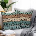 thumbnail image 2 of Throw Pillow Covers 20x20 Inch Set of 2, Black Dog Claws Waterproof Outdoor Pillow Covers, Cat Pets Printed Teal Brown Wood Grain Decorative Cushion Pillowcases for Couch, Sofa, Bed, Garden, Patio, 2 of 9