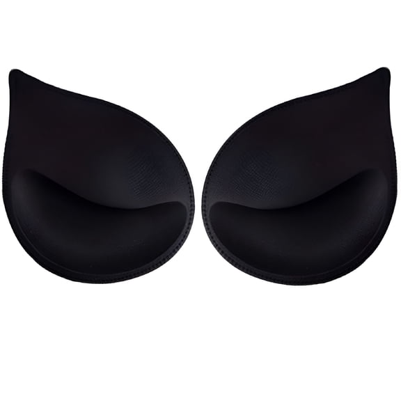 OQRKI 2026 New 2Pair Bra Pads Breast Enhancer Push Up Chest Pad Swimsuit Bikini Padding Insert Bra Pads & Breast Enhancers for Swimsuit, Bikini, Party, Wedding, Daily -Black