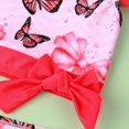 thumbnail image 6 of ASFGIMUJ Baby Girl Summer Print Sleeveless Vest Shorts Swimwear Polyester Red (Toddler), 6 of 8