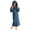 Blue, variant on larppty Women's Long Hooded Fleece Bathrobe - Winter Warm with Eye Mask & Belt Full Length Sleepwear Robe(Blue,S)