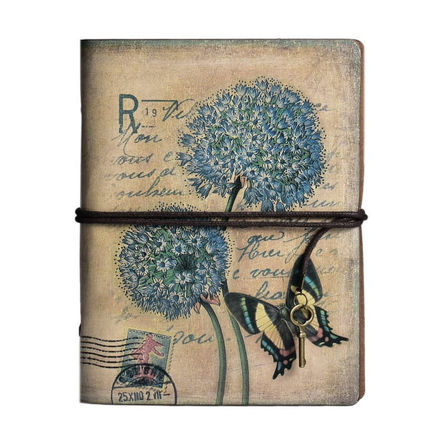 Cuaderno vintage recargable Leather Journal MALEDEN de 14 x 19 cm