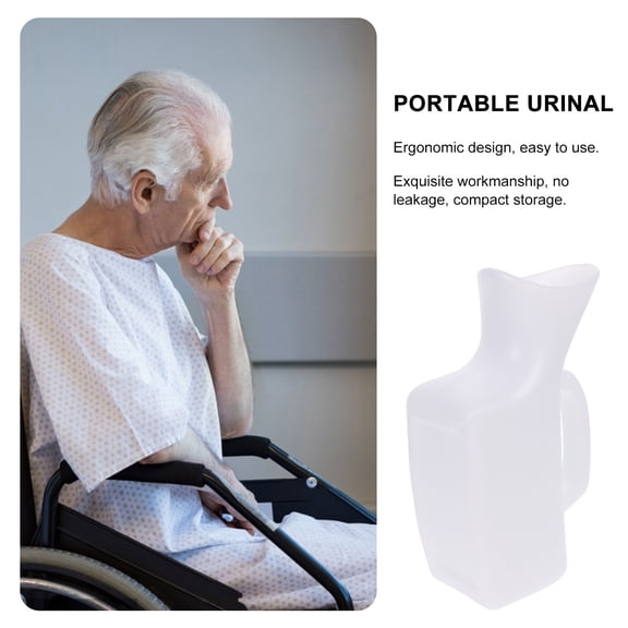 Tineasur Leakproof Transparent Portable Urinal Bottle for Women, Easy to Clean, Convenient and , 1 Piece