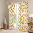 thumbnail image 3 of Feelyou Kawaii Rustic Flower Curtains Pack of 2 (42x84 Each) for Kids, Cherry Blossoms Curtains Blackout, Cartoon Floral Botanical Bedroom Curtains, Blackout Curtains Bedroom Decor, 3 of 6