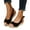 Black, variant on Bow Wedge Dress Sandals for Women Ladies Spring Summer Peep Toe Espadrilles Platform Heeled Dressy Sandals