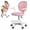 Pink, variant on SHUO Y - Study Chair with Adjustable Footrest & Flip Arm, Kids Computer Chair , 360-degrees Swivel Mesh Office Chair for Home Bedroom Learning Room (Blue)