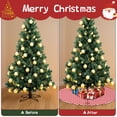 thumbnail image 4 of 36 Inch Christmas Tree Skirt – Velvet Plush Tree Mat, Soft Thickened Polyester with Red Ties, Single-Sided Printing, Available in 30in/36in/48in, Perfect for Holiday Xmas Tree Decoration, 4 of 7