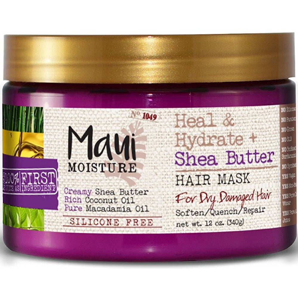 2 Pack Maui Moisture Heal & Hydrate + Shea Butter Hair Mask 12 oz