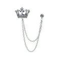 thumbnail image 2 of Kiplyki Banquet Suit Chain Pin Badge High-End Men's Crown Brooch Men's Gift, 2 of 5