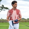 thumbnail image 3 of Sikiie Red Meat Print Men's Short-sleeved POLO Shirts, Button-down Shirts and T-shirts are Suitable for Vacation, Leisure and Business-Small, 3 of 6