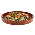 thumbnail image 3 of Lishi Large Round Wooden Serving Tray - 50cm Diameter | Perfect for Home and Restaurant Use, 3 of 10