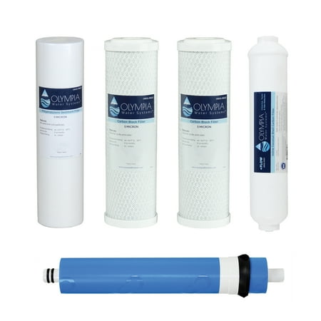

Olympia Water Systems 80GPD 5-Stage Complete Replacement Filter Set For Reverse Osmosis System