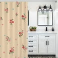 thumbnail image 5 of Delicate Pastel Floral Fabric Pattern Cloth Fabric Bathroom Decor Set with Hooks, 5 of 5