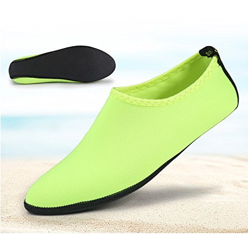Barefoot Water Skin Shoes, Epicgadget(TM) Quick-Dry Flexible Water Skin Shoes Aqua Socks for Beach, Swim, Diving, Snorkeling, Running, Surfing and Yoga Exercise (Green, S. US 3-4 EUR 34-35)