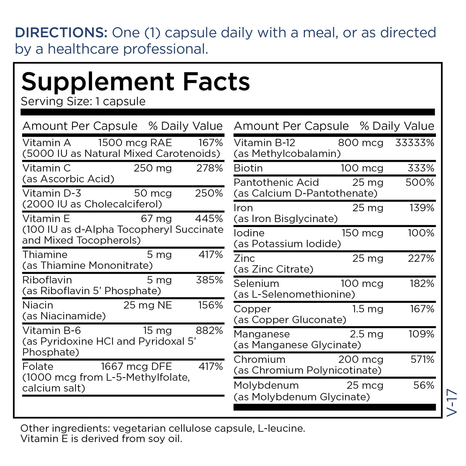 Metabolic Maintenance FemOne - Women’s Multivitamin With Iron & Activated B Vitamins - Reproductive & Immune Support - Vegetarian Capsule - Hypoallergenic - 90 Servings - 90 Count