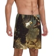thumbnail image 2 of Balery Dinosaur Bald Eagle Pantalones cortos de pijama de punto de algodón para hombre con cinturilla y bolsillos-X-Large, 2 of 6