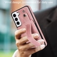 thumbnail image 2 of Design for Samsung Galaxy S22 Plus 5G Phone Case with Screen Protector Adjustable Wrist Strap Kickstand Credit Card Slot Slim Shockproof Hybrid Rugged Protective Cover for Women 6.6" Rose gold, 2 of 7