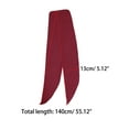 thumbnail image 3 of INSPIRE CHIC Women's Plain Solid Color Scarf Pure Scarves Long Neckerchief Hair Band Wine Red, 3 of 5