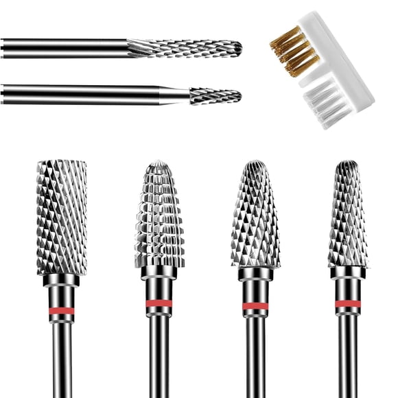Juego de brocas para uñas Lermende Professional, 6 unidades, para gel acrílico