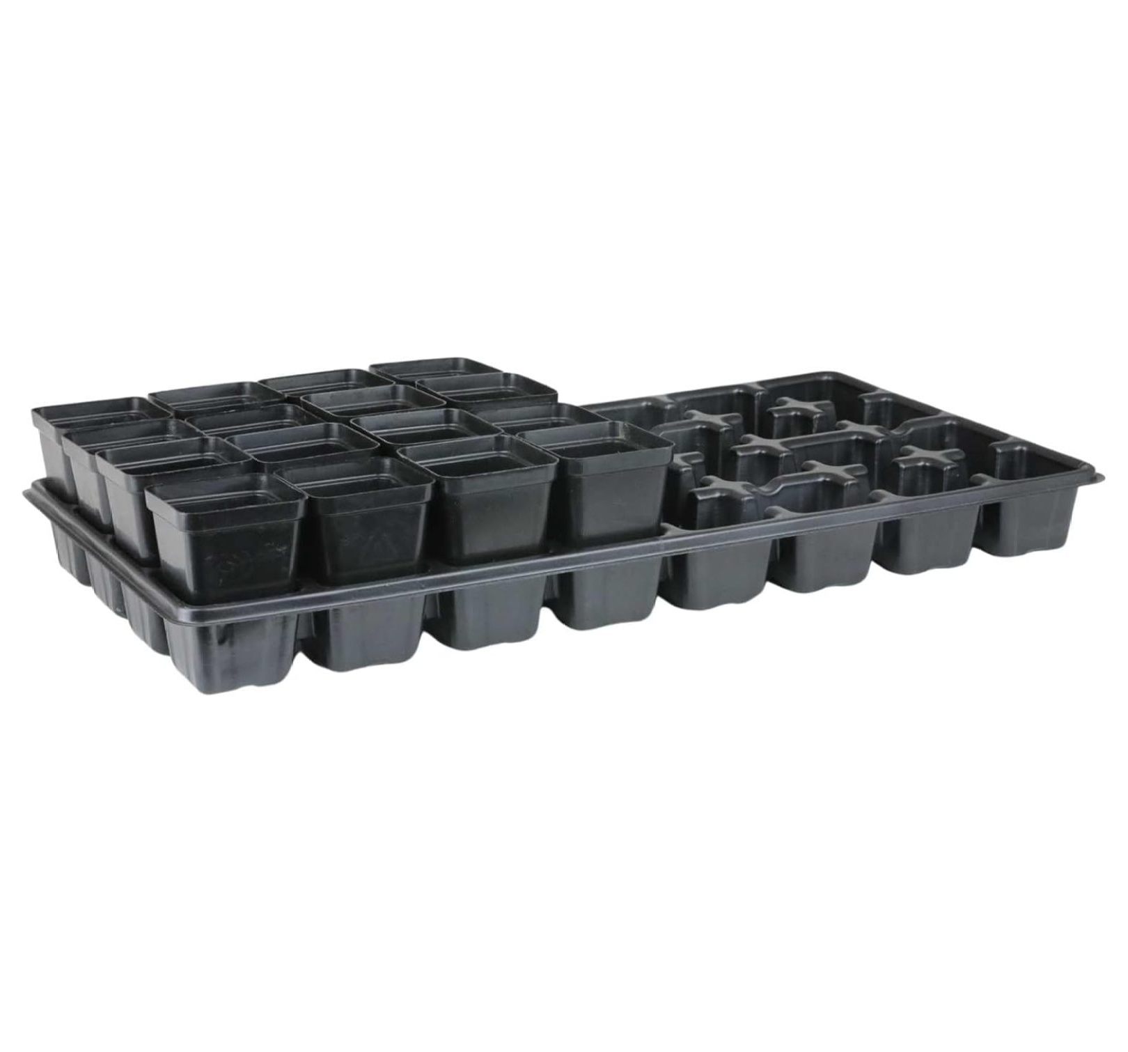 Extra Strength 32 Cell Seedling Starter Trays w/Inserts, 2 Pack, for Seed Germination, Plant Propagation, Growing Trays, Planting Starter 2 Trays 64 Pots