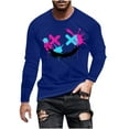 thumbnail image 2 of PNTUTB Men's Fashion Print Long Sleeve Crew Neck Design Comfortable Casual Top for Fall/Winter, 2 of 5