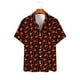 thumbnail image 2 of Camisa de manga corta con cuello en V para hombre, con estampado de Halloween, informal, con estampado de blusa Pompotops  oipoqjl45899, 2 of 7