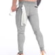 thumbnail image 4 of Pantalones largos para hombre, color liso, bolsillos, cremallera, cuerda, pantalones casuales, pantalones para hombre, 4 of 4