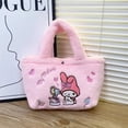thumbnail image 1 of Kawaii peluche dessin animé cannelle sac à main ma mélodie épaule sacs de messager Kuromi peluche maquillage sac à dos filles enfants cadeaux, 1 of 4