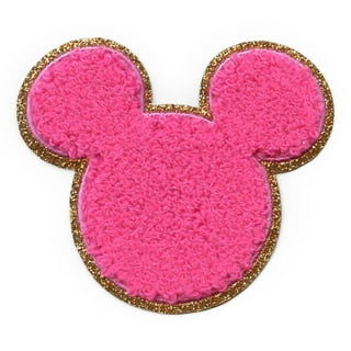 Mickey Mouse Head Patch Gold Disney Clubhouse Cartoon Chenille Iron on