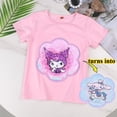 thumbnail image 4 of Girls Flip Sequin Short Sleeve T-Shirt, Reversible Sparkly Cartoon Graphic Crew Neck Cotton Tee, Summer Casual Tops for Little & Big Girls, 4 of 11