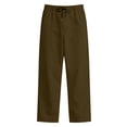 thumbnail image 4 of CCRFTGI Men's Pants Workout Big and Tall Hiking Pants Active Elastic Drawstring Mens Joggers Outdoor Travel Sweatpants with Pockets Brown L, 4 of 6