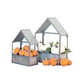 thumbnail image 2 of Tx USA Corporation Patio Decorative Metal House Shaped Planters, Set Of 2, 2 of 7