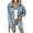 Light Blue, variant on Lindreshi Shackets for Women 2025 Fall Women's Casual Woolen Button Cardigan with Sleeve Lapel and Pocket Coat Tops