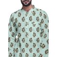 thumbnail image 4 of Atasi Printed Casual Asymmetric Kurta Pyjama For Men Designer Long Kurta Set, 4 of 4